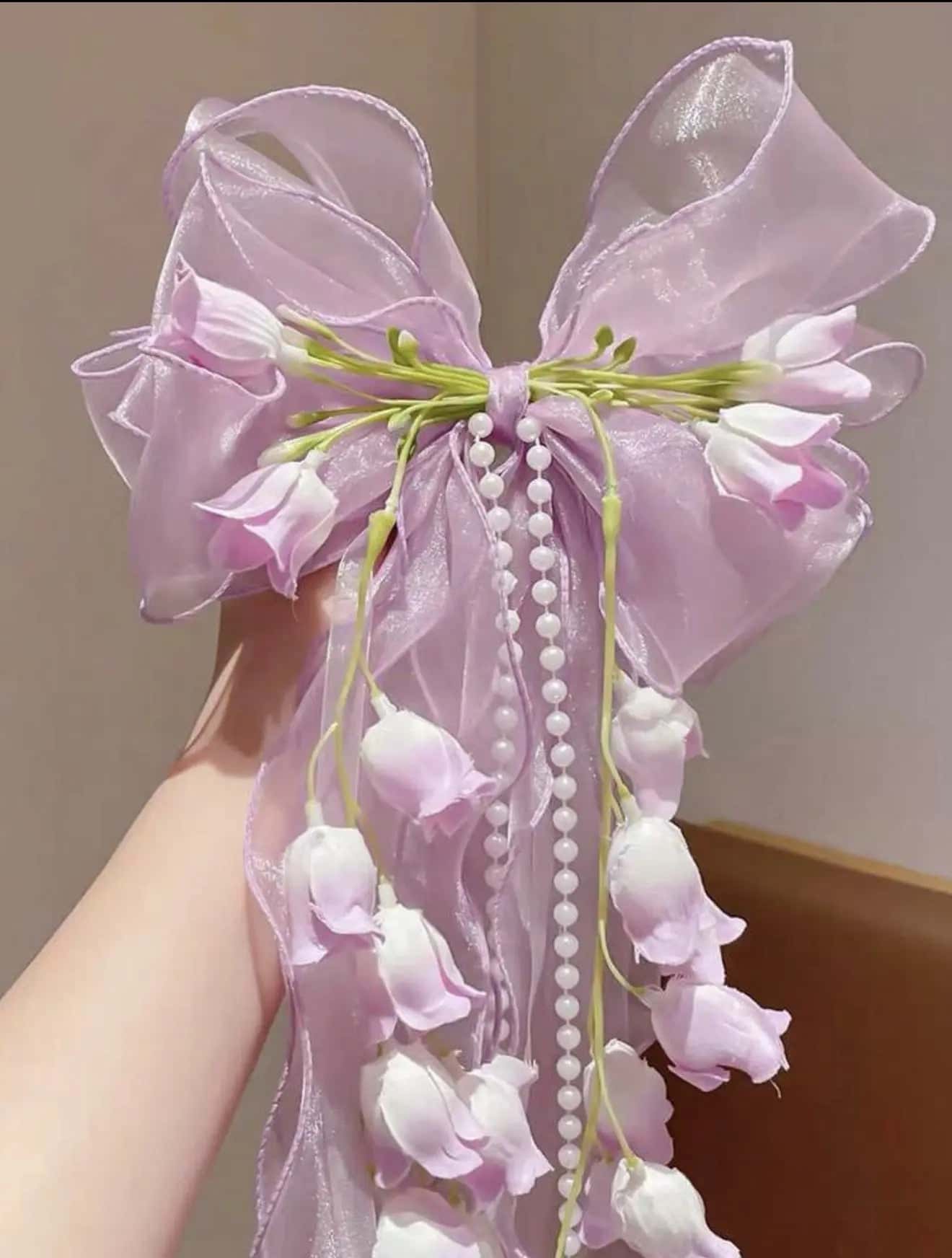 Bell Flower Bow Hair Clip