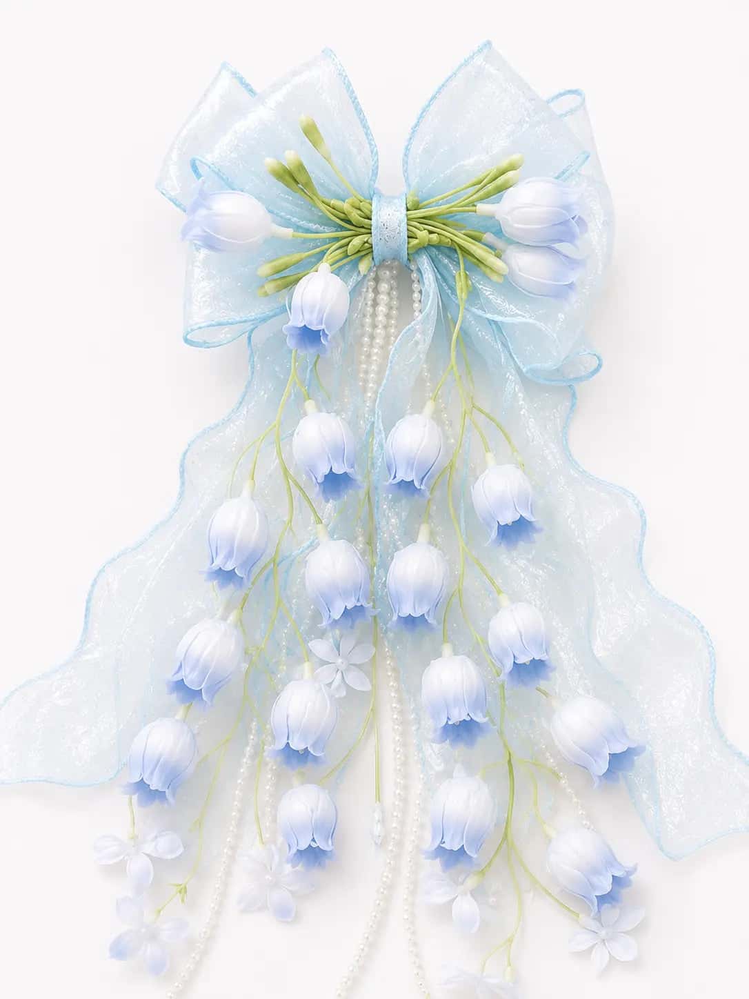 Bell Flower Bow Hair Clip