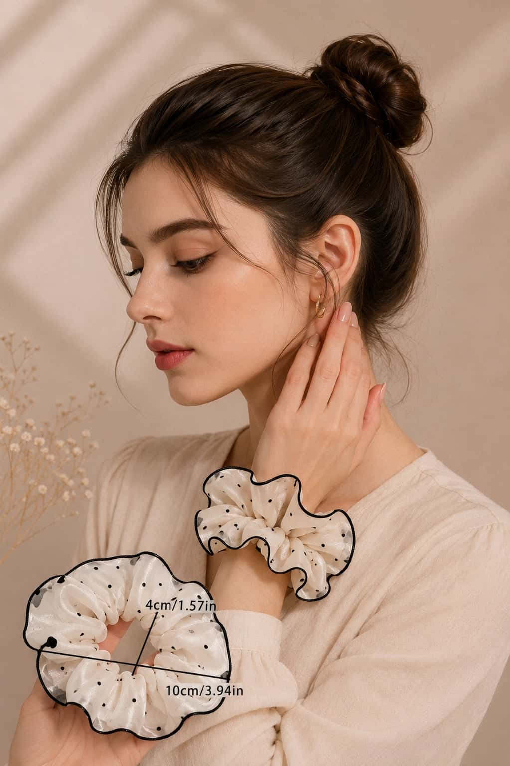 Sheer Printed Scrunchies