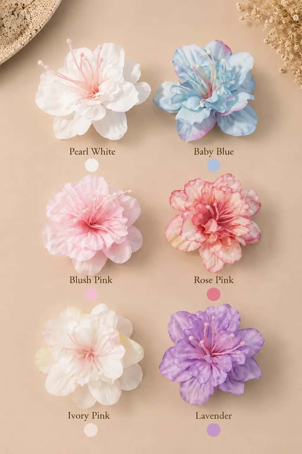 Flower Hair Clips