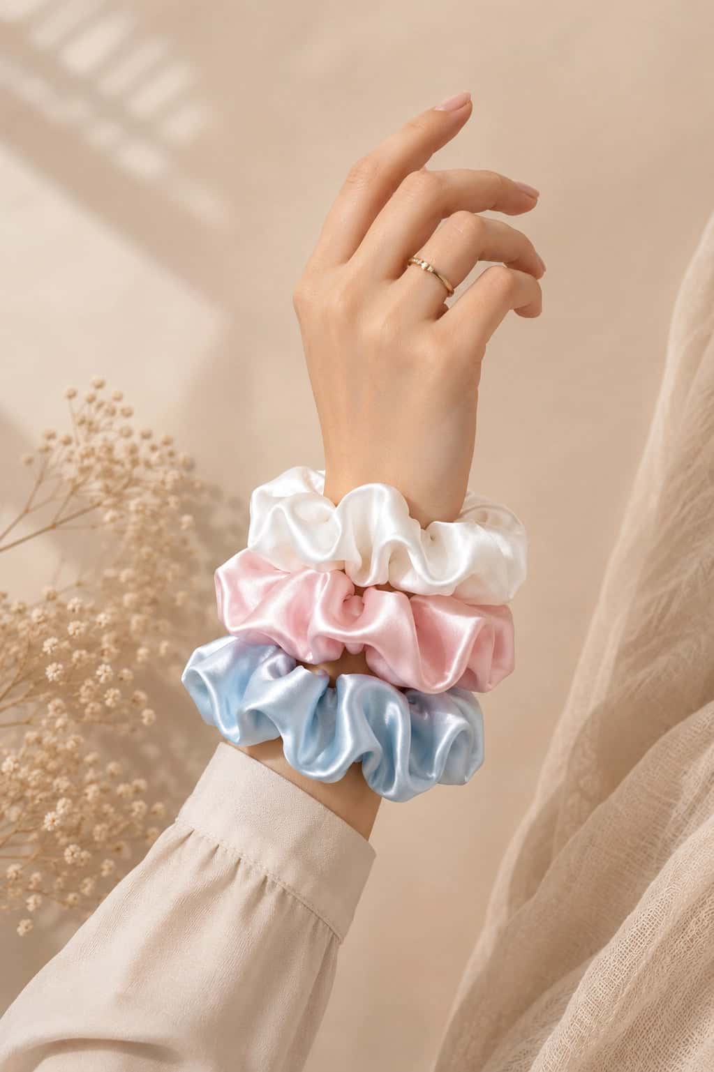 Silky Flare Scrunchies