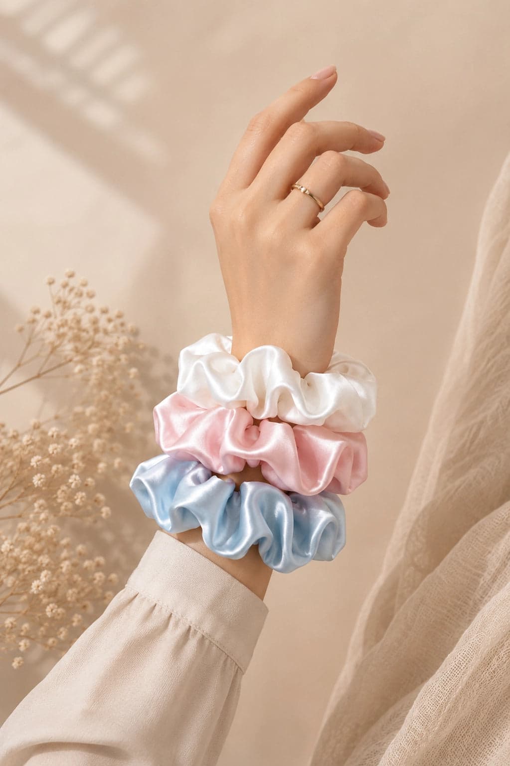 Silky Flare Scrunchies