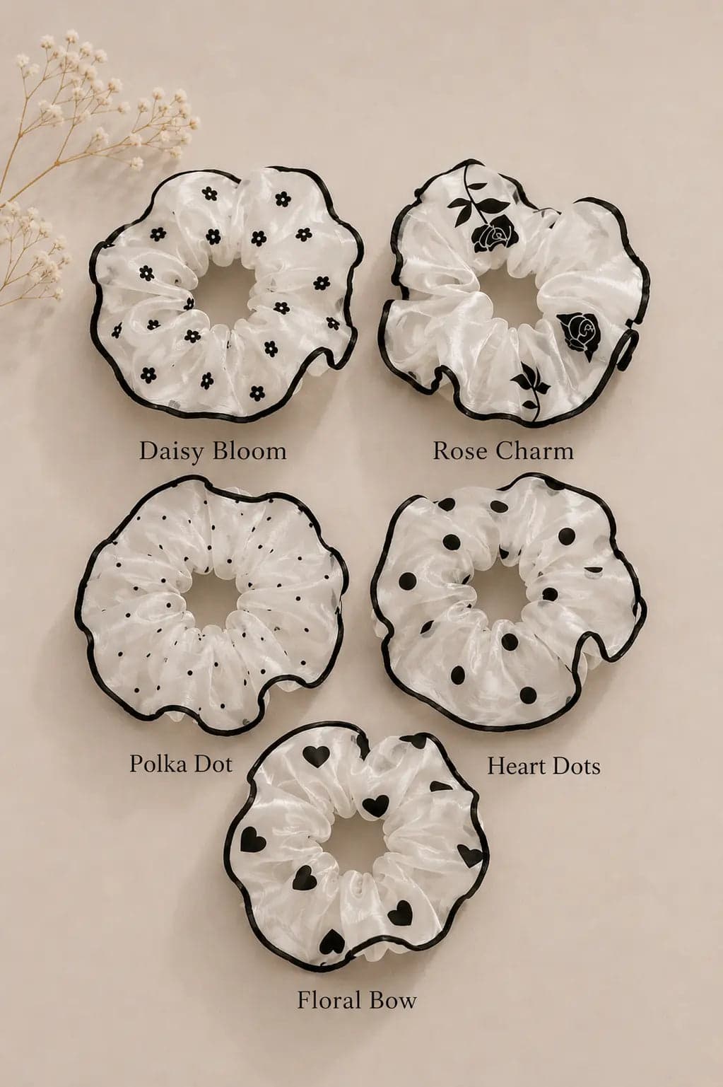 Sheer Printed Scrunchies view 5