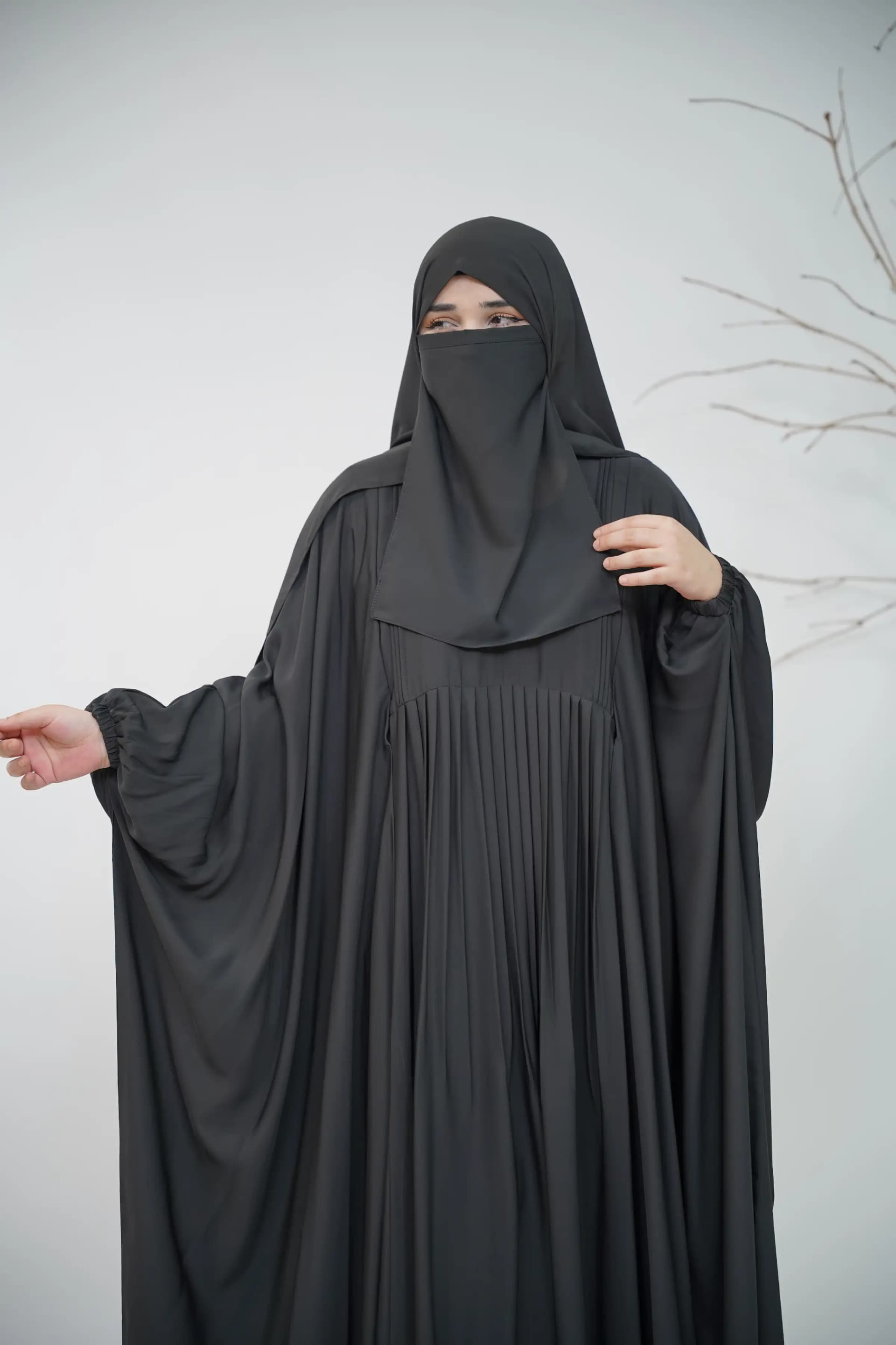 Kaftan Abaya Set - Black view 5