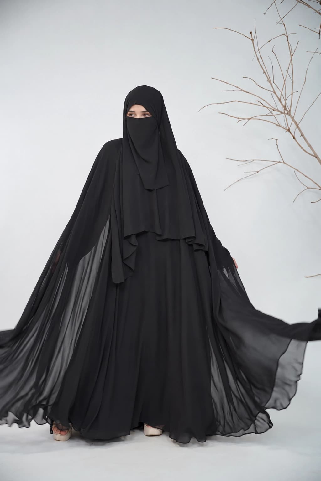 Black Flary Abaya