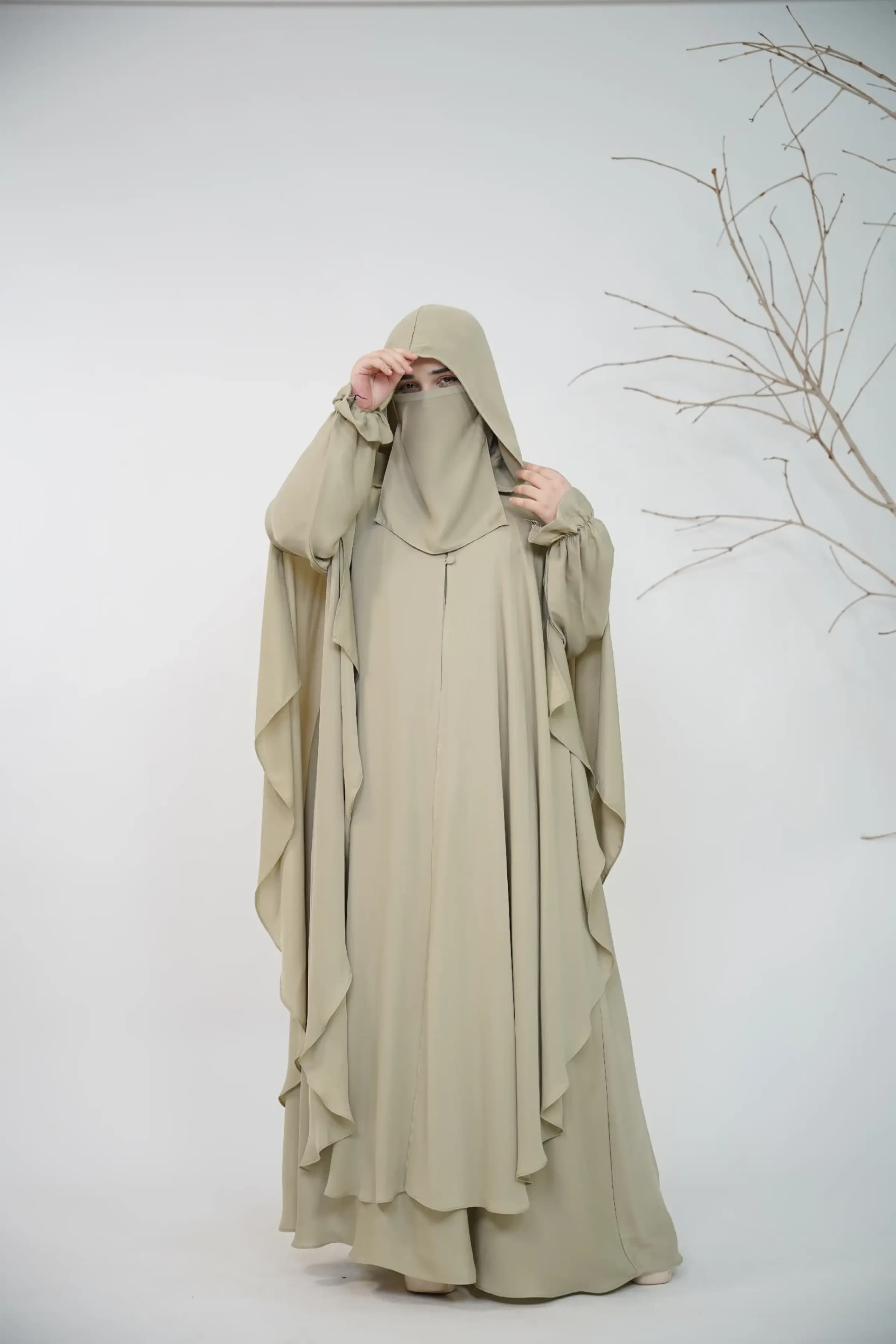 Hoodie Abaya - Pistachio
