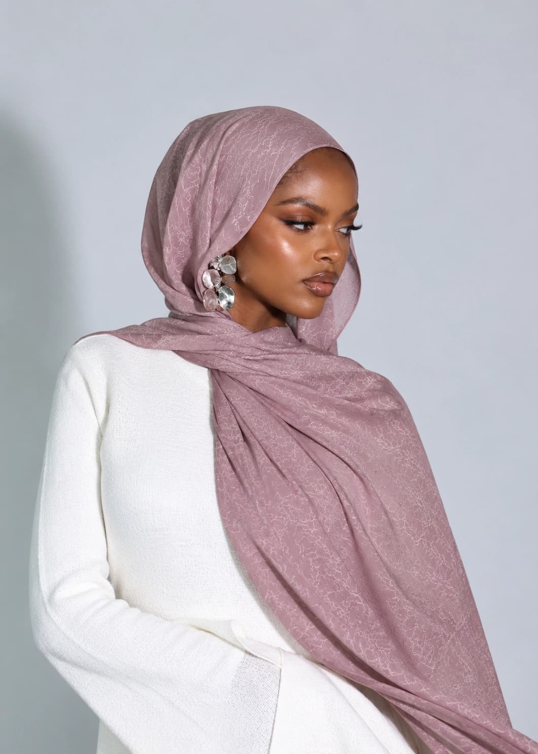 Jacquard Jersey Hijab – Mauve