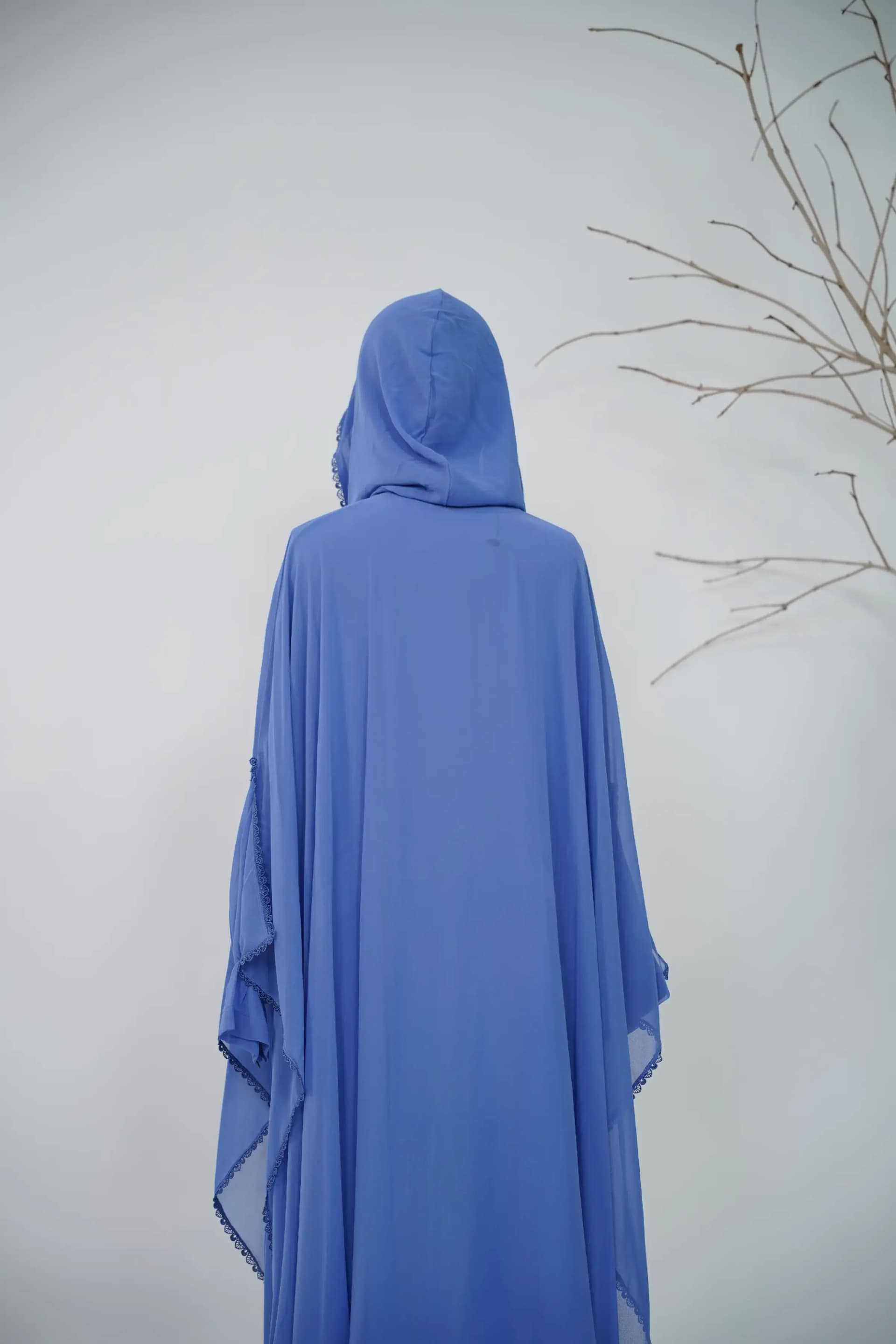 Hoodie Abaya Set - Periwinkle Blue view 4