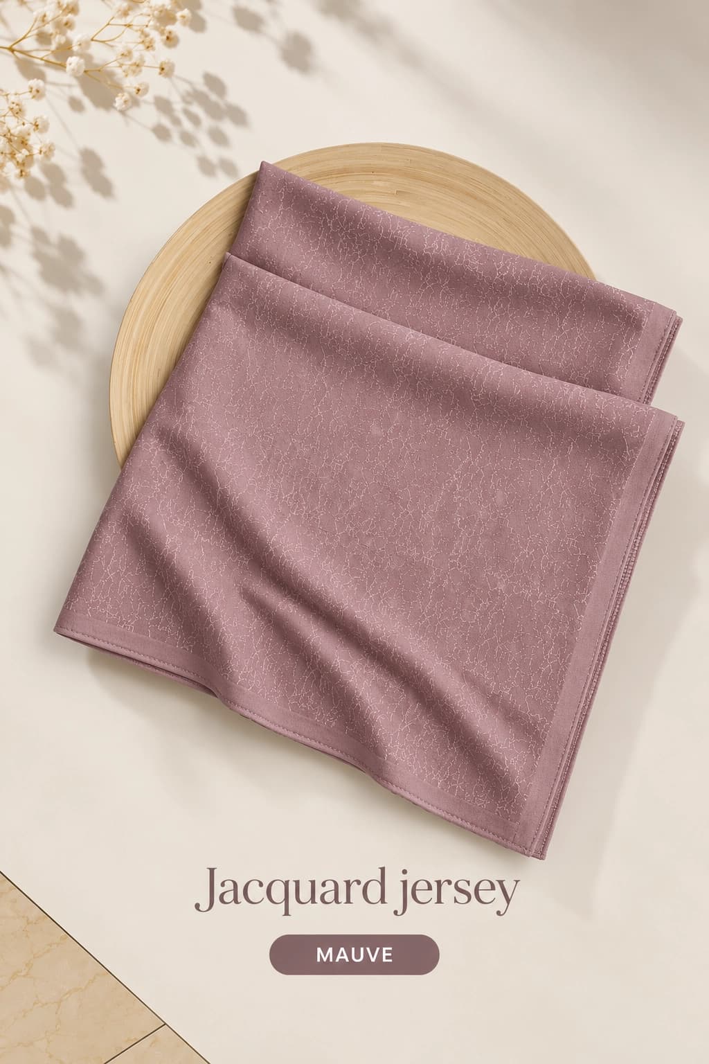 Jacquard Jersey Hijab – Mauve alternate view