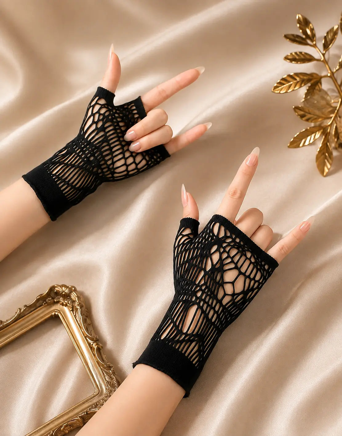 Mesh Fingerless Arm Gloves