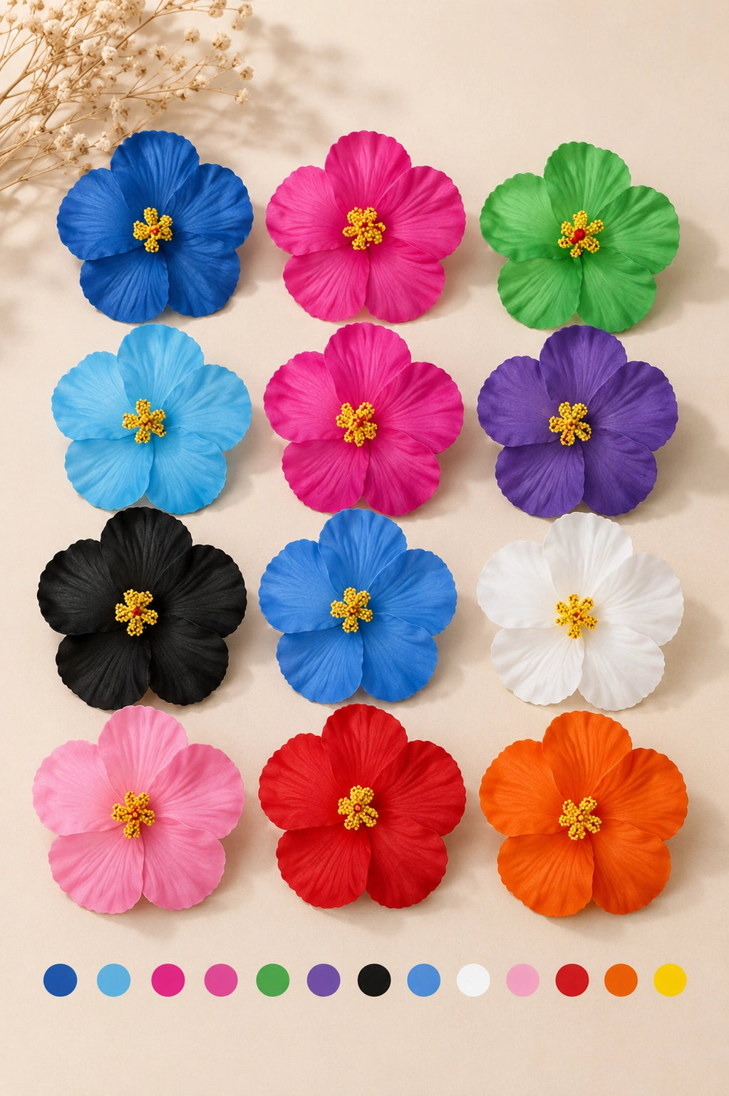 Hibiscus Flower Hair Clip