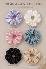 Satin Stone Scrunchies