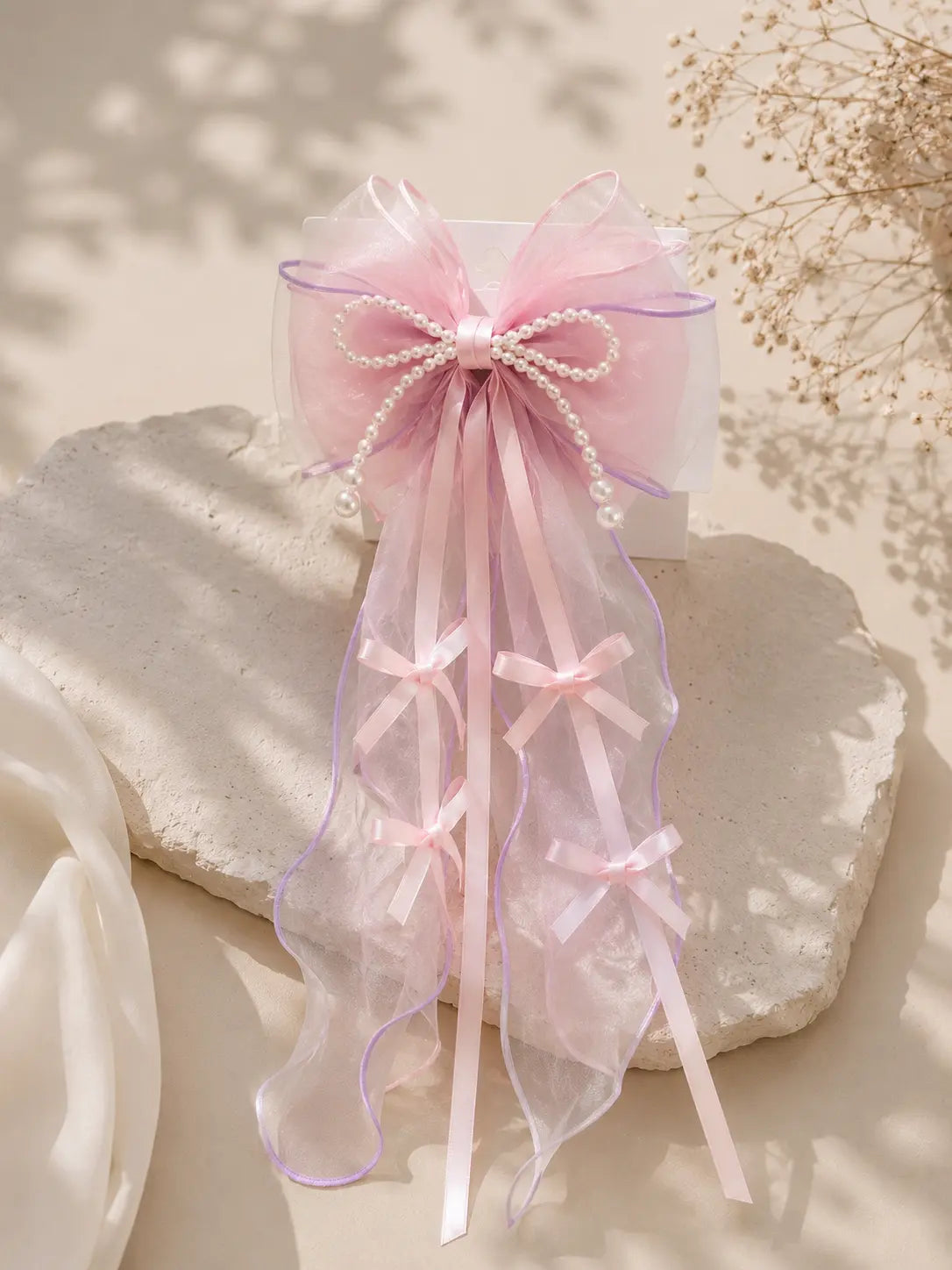 Pearl Bow Hair Clip