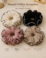 Pleated Chiffon Scrunchie