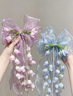 Bell Flower Bow Hair Clip