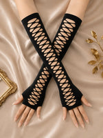 Lace-Up Cutout Arm Sleeves