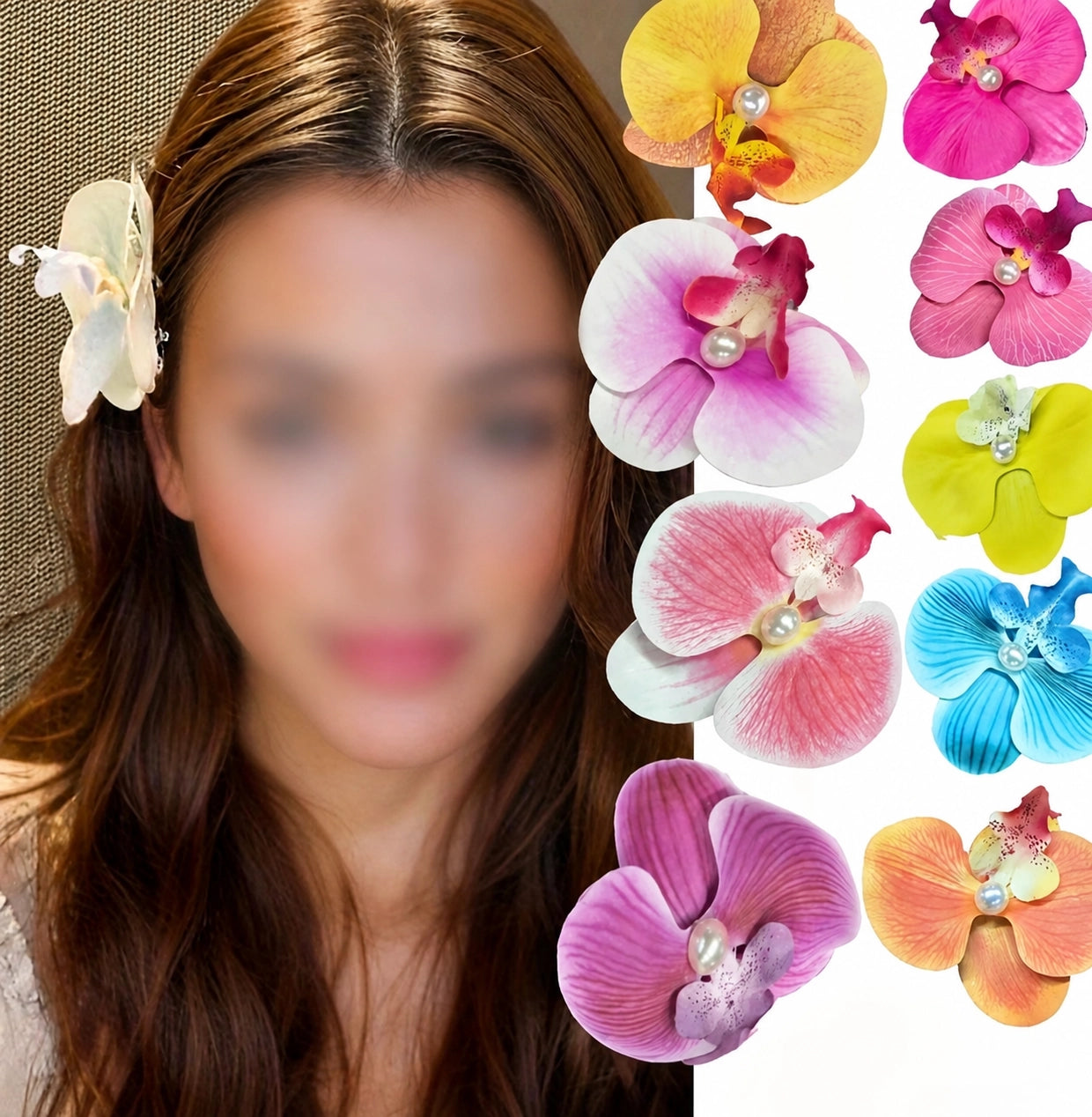 Pearl Orchid Hair Clip