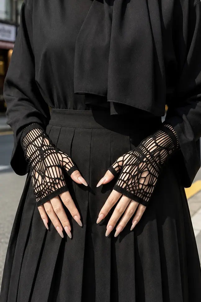 Mesh Fingerless Arm Gloves