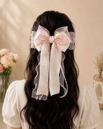 Pastel Pink Oversized Bow Hair Clip