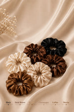 Luxury Satin Flower Scrunchies