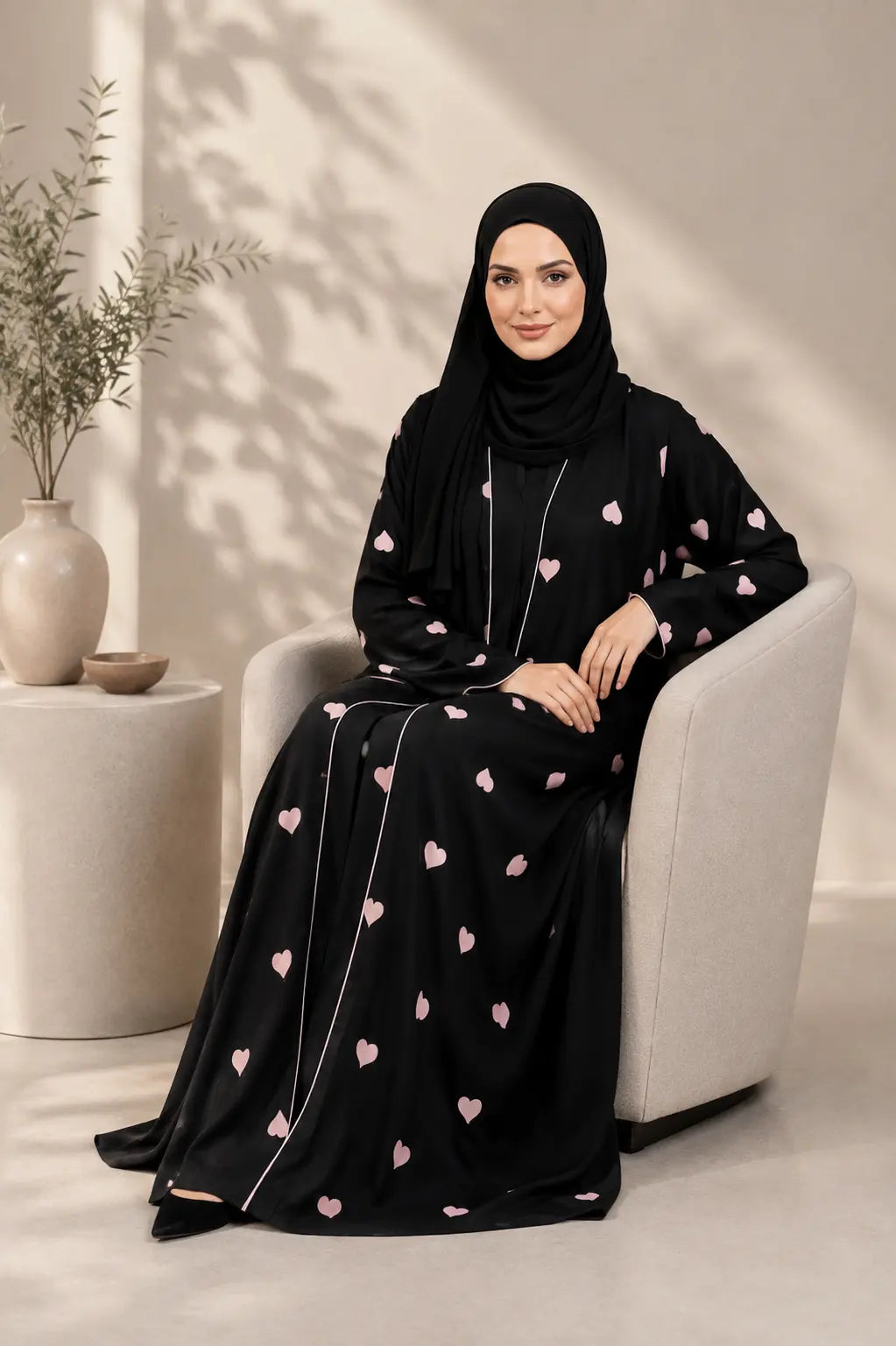 Pinteresty Heart Abaya