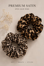 Leopard Luxe Satin Scrunchie