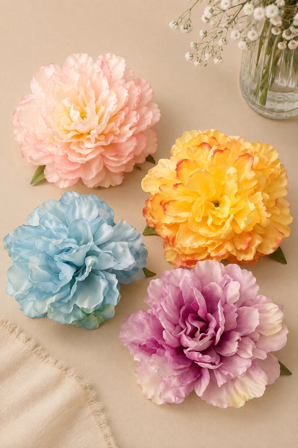 Peony Flower Hair Clip
