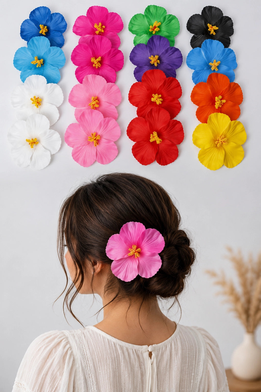 Hibiscus Flower Hair Clip