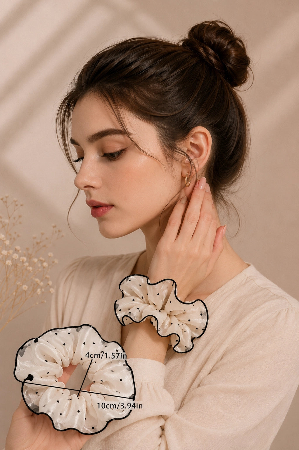 Sheer Printed Scrunchies