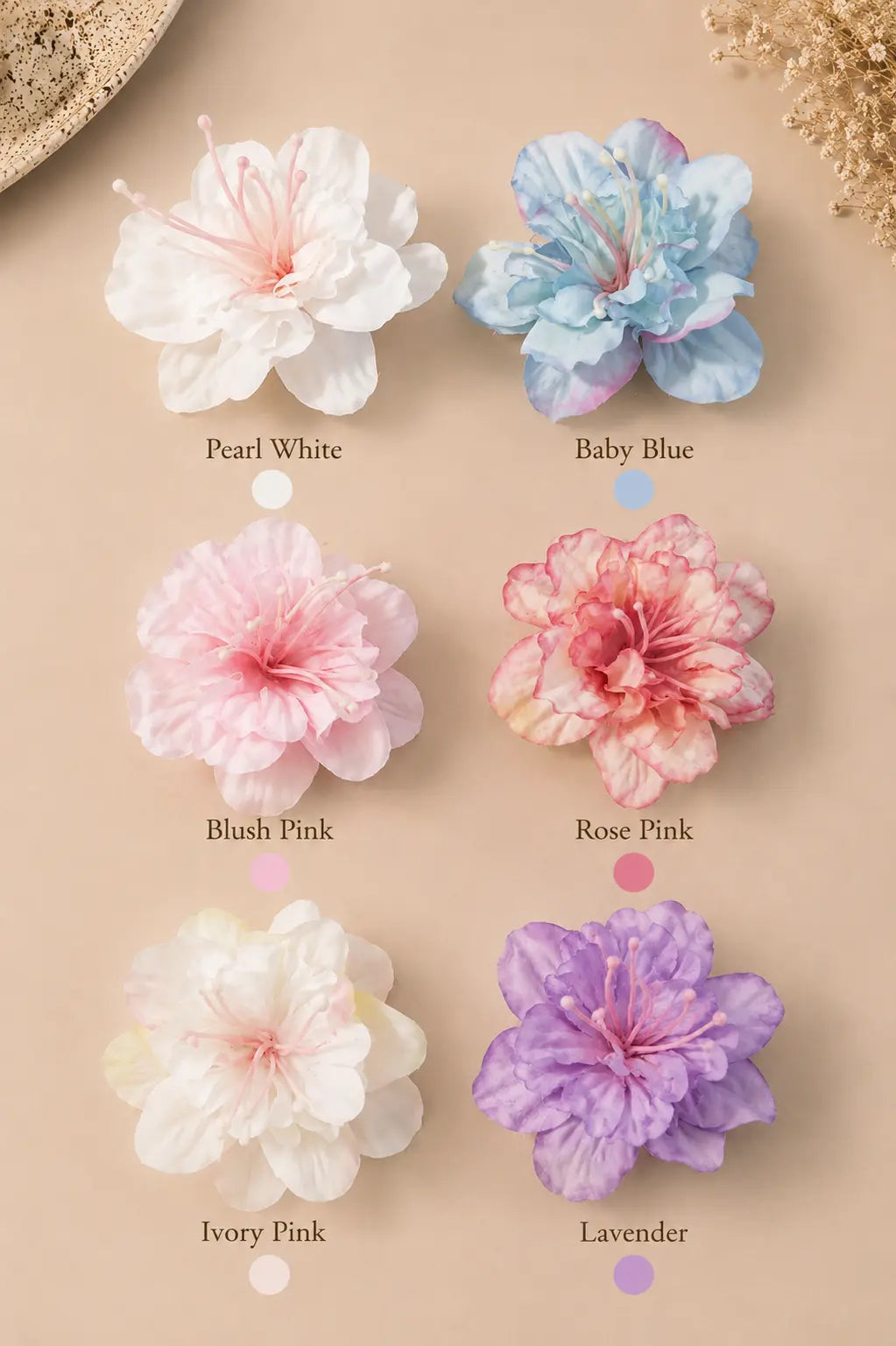 Flower Hair Clips