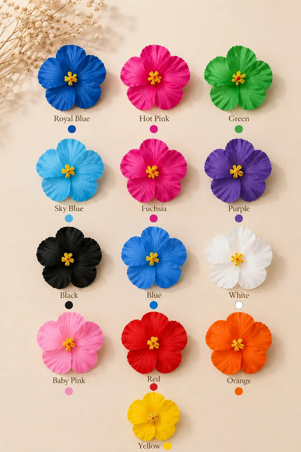 Hibiscus Flower Hair Clip