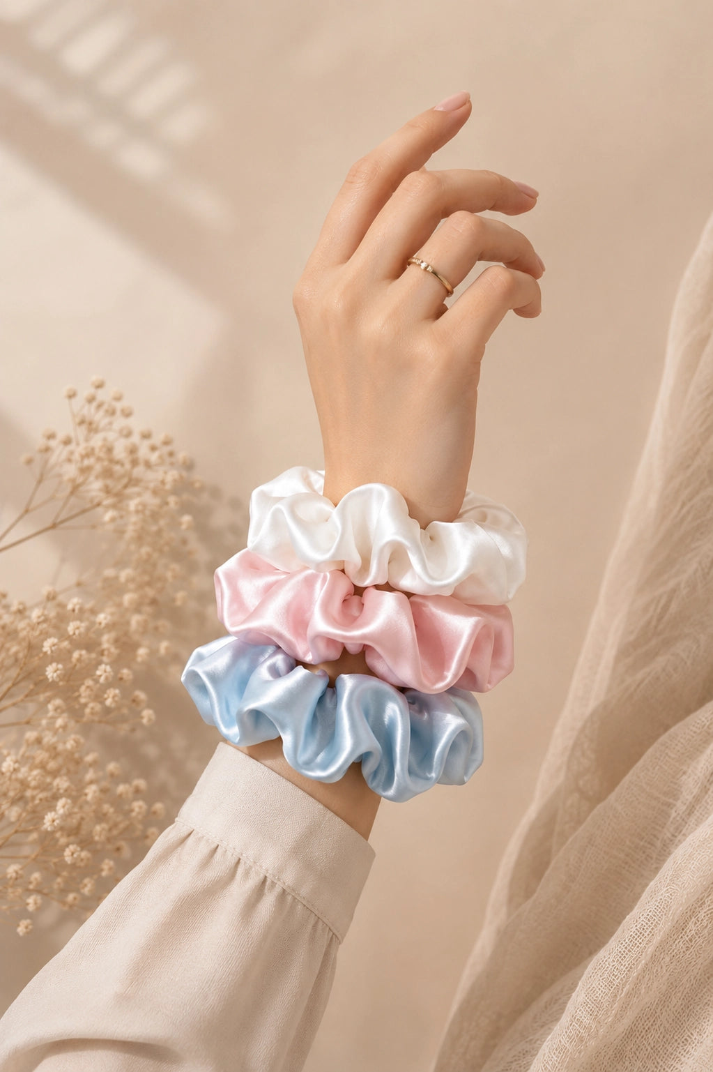 Silky Flare Scrunchies