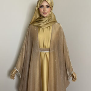 stone kaftan abaya (golden)